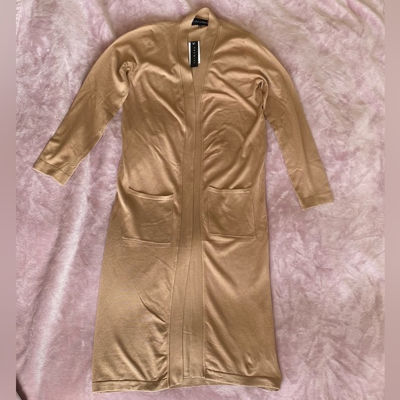 Premise tan color duster length cardigan NEW - Picture 1 of 6